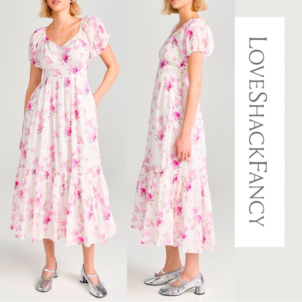 LoveShackFancy Angie Midi Ruffle Dress - Size 00 - NWT